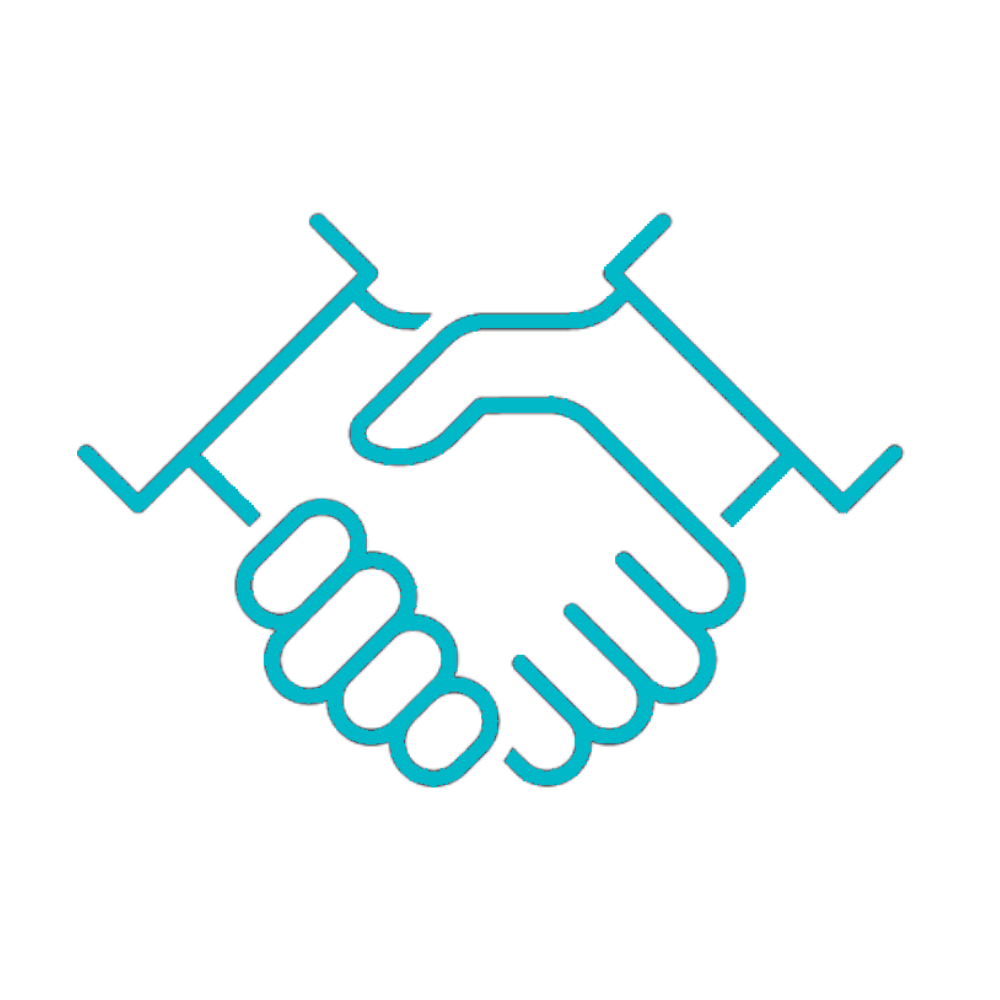 Agreement Line Icon Teal