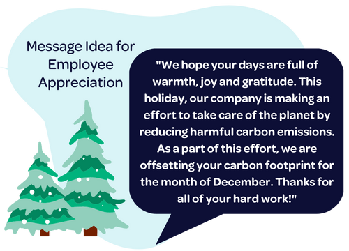 carbon offset holiday message