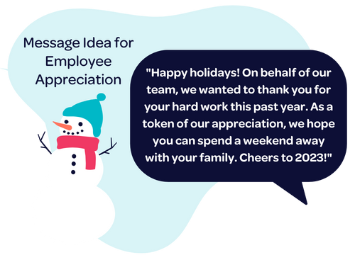 holiday experiences message